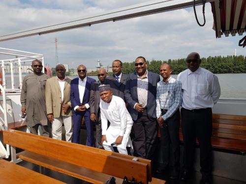 Anagu consulting on a training with Nigerian Shipper council in Hamburg.On the picture is CEO Nigeria shipping council Mr Bello and group