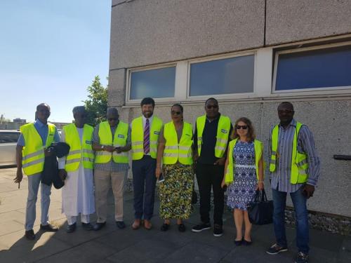 Anagu consulting on a visit to Hamburg Port with the group from Nigerian Shippers council