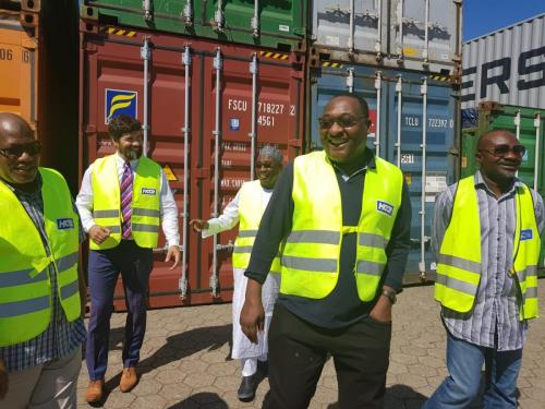 Anagu consulting on a visit to Container Terminals with Nigerian Shippers council